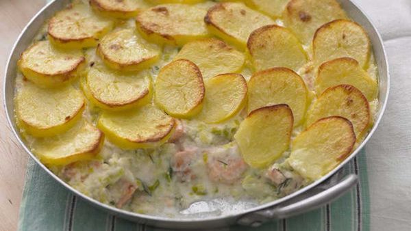 Fish and potato pie