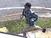 CCTV of a man police want to speak to has been released after a baby was attacked with scalding liquid in a Brisbane park yesterday.