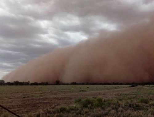 A dust storm has swept across regional New South Wales.