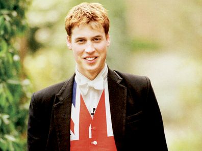 Prince William pictured at Eton College on his 18th birthday in 2000