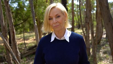 60 MInutes reporter Liz Hayes at Mount Macedon, where Karen Ristevski's body was found,