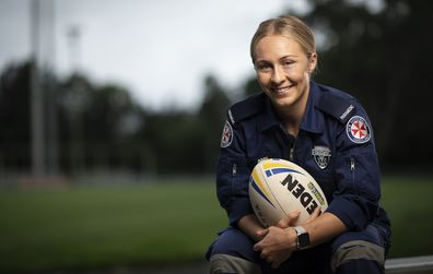 Abbie Church also works as a paramedic.