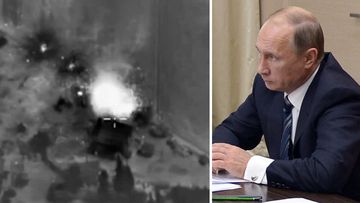 Russian President Vladimir Putin has denied Russian airstrikes have killed civilians in Syria.