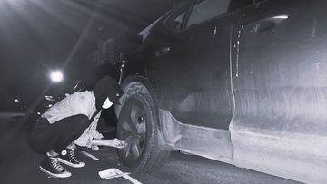 Activists have used lentils to deflate tyres