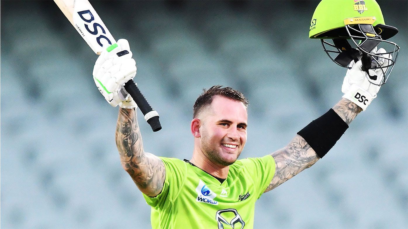 Former England international Alex Hales strikes BBL ton, leads Sydney Thunder to highest score in tournament's history