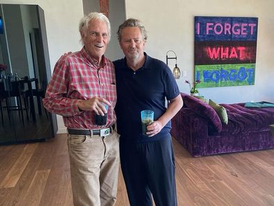 Matthew Perry with his father, John Bennett Perry.