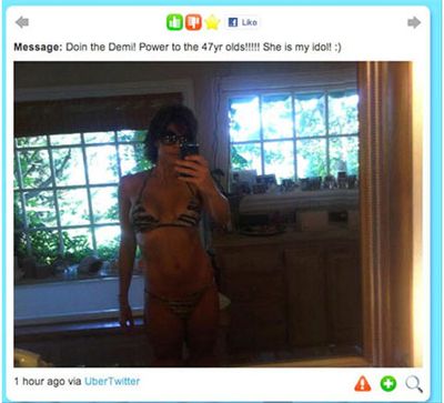 "Doin’ the Demi! Power to the 47-year-olds! She is my idol!" tweeted former <i>Days of Our Lives</i> star Lisa Rinna.<p><br/>Middle-aged bikini babes unite!