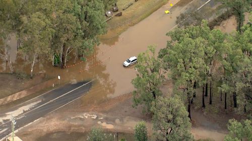 Floodwaters in Singleton