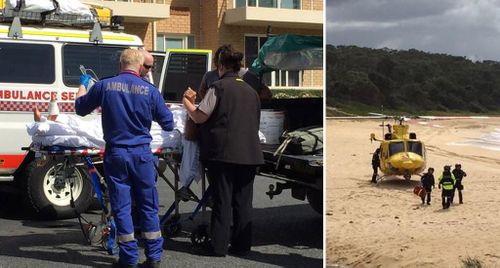 David Quinlivan, 65, was bitten by a shark at Black Head Beach on the NSW mid-north coast. (9NEWS)