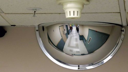 A hallway mirror in Western State Hospital. (AP)