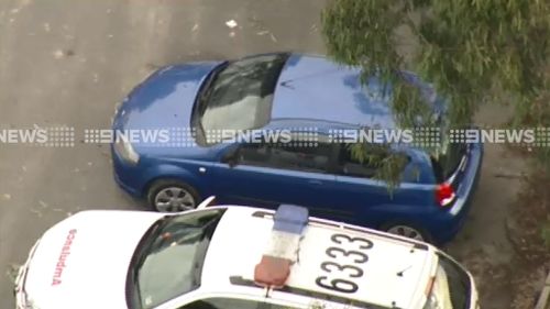 It's believed the blue hatchback was involved in the crash. (9NEWS)