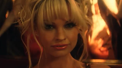 Lily James as Pamela Anderson in Pam & Tommy.