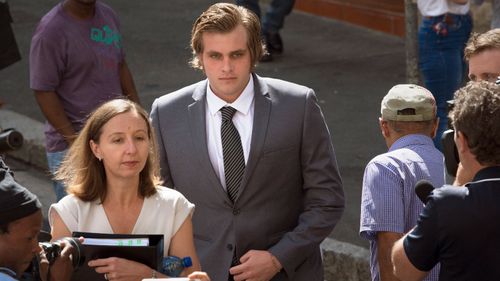 The DNA of two murdered family members was found on former Perth schoolboy Henri van Breda's hand. (AFP) 