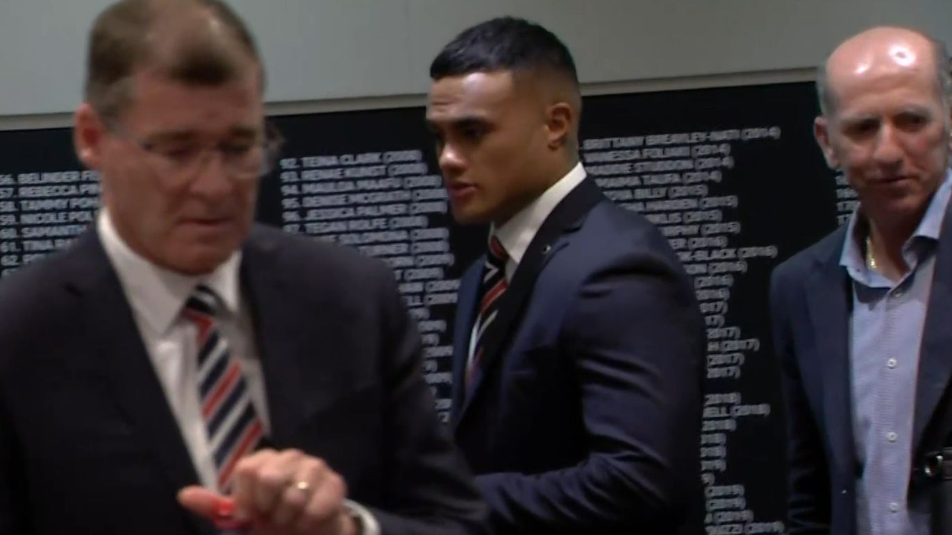 Embarrassing twist as Roosters complain about NRL's counsel during Leniu hearing