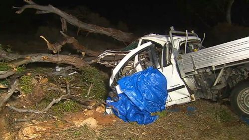 The man crashed shortly after 8pm. (9NEWS)