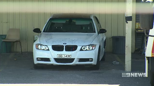 The stolen BMW was taken to a police yard for forensic testing.