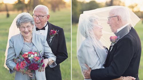 Elderly couple mark 70 years together with special photo shoot