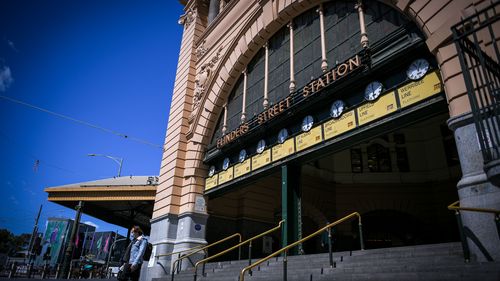 Empty Melbourne CBD under lockdown.