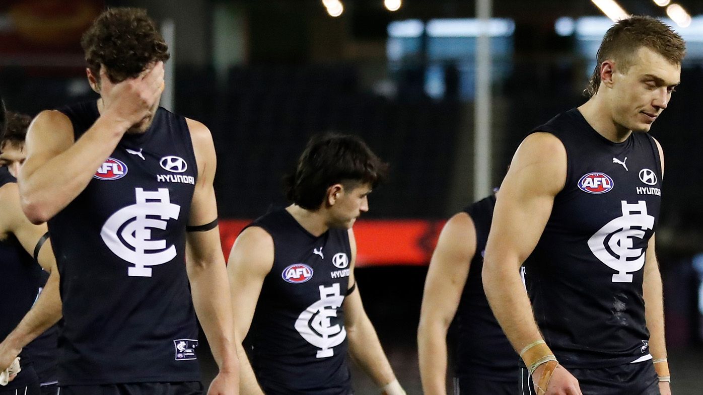 Carlton cop savage heat as loss to Gold Coast sees atrocious 20-year period roll on