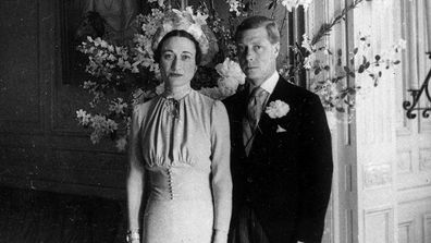 The Duke and Duchess of Windsor pose after their wedding at the Chateau de Cande near Tours, France, on June 3, 1937.  