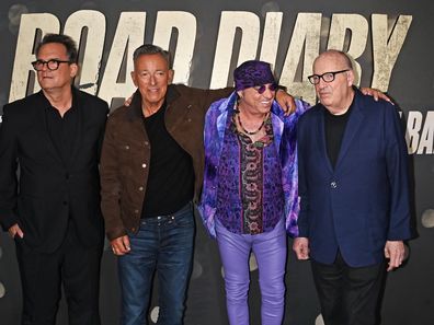 (L to R) Thom Zimny, Bruce Springsteen, Steven Van Zandt and Jon Landau