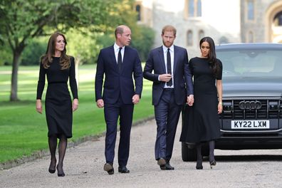 Prince and Princess of Wales with the Duke and Duchess of Sussex at Windsor Castle