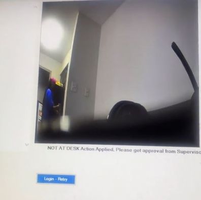 Employer spying through webcam