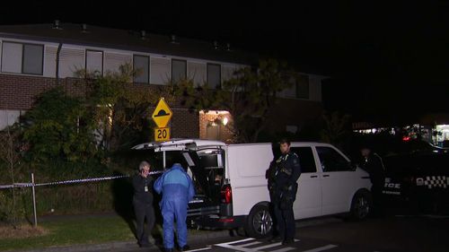 Police raided a townhouse on Erinbank Crescent yesterday.