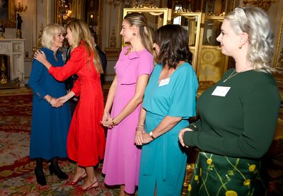 Queen Camilla hosts Buckingham Palace reception, May 1