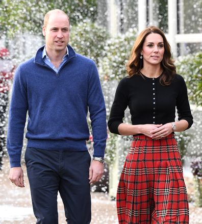 LONDON, ENGLAND - DECEMBER 04:  Prince William, Duke of Cambridge and Catherine, Duchess of Cambridge host a Christmas party to deliver a message of support to deployed personnel serving in Cyprus and their families over the festive period, at Kensington Palace on December 04, 2018 in London, England. Approximately 7,500 military personnel are currently serving overseas at Christmas. (Photo by Stuart C. Wilson/Getty Images)