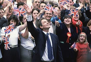 When was Tony Blair first elected as UK prime minister?