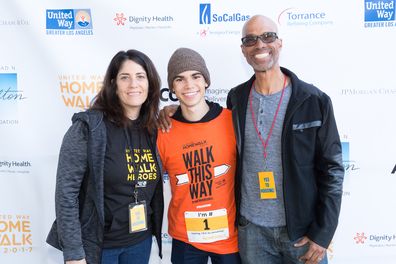 Libby Boyce, Cameron Boyce and Victor Boyce, charity event