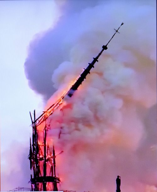 The moment the spire collapsed.