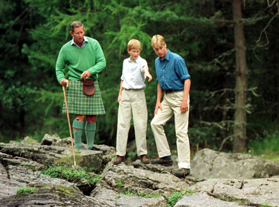 King Charles and sons, Prince Harry and Prince William