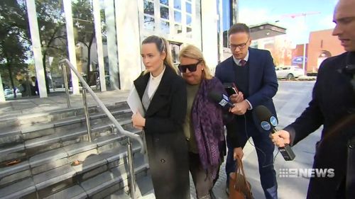 She refused to speak to reporters outside court. Picture: 9NEWS