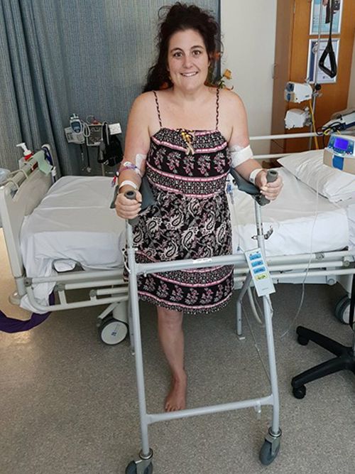 Ms Liddle's leg was amputated upon her return to Australia. (9NEWS)
