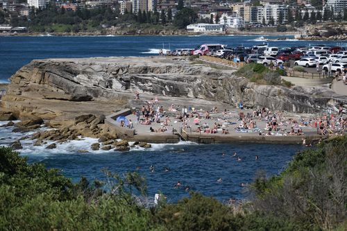 Sydneysiders flocked to beaches.