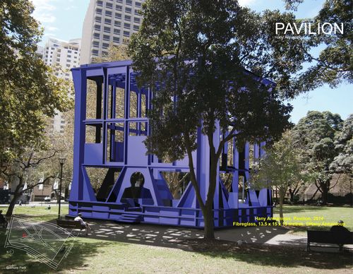 The $2.5m Pavilion by Hany Armanious has been dubbed the Milk Crate. (AAP)