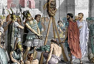 Which barbarians were responsible for the first sack of Rome in 390 BC?