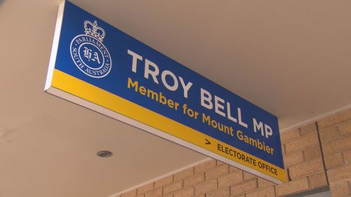 South Australian MP Troy Bell's Mount Gambier office.