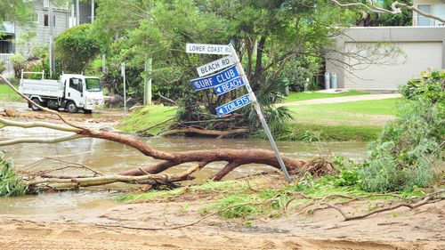 The carnage wrought by a sudden storm in Stanwell Park, in Wollongong's north.