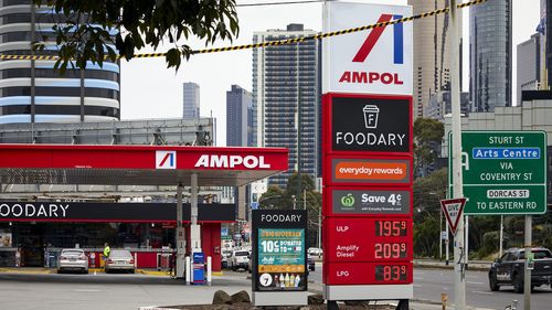 Ampol'un Güney Melbourne'deki bir benzin istasyonu.