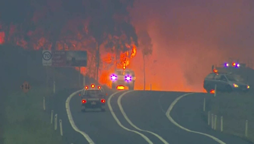 There are reports of looters in fire affected areas as well as a damaged school in Mount Larcom. 