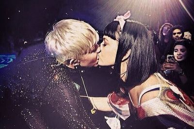 Miley kissed a girl (fellow pop star Katy Perry) last February...and she probably liked it.