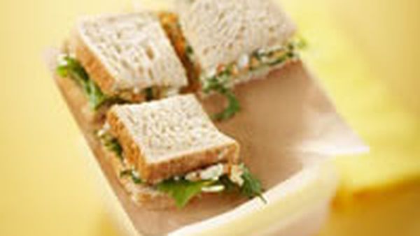 Cheese and salad sandwich