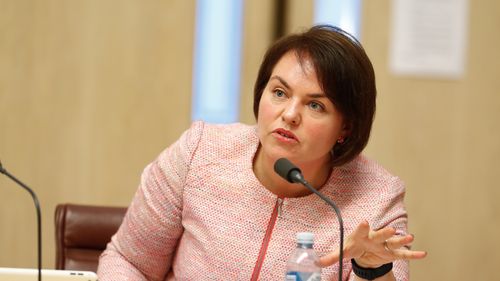 Senator Kimberley Kitching during a Senate estimates hearing at Parliament House in Canberra on Monday 23 October 2017. fedpol Photo: Alex Ellinghausen