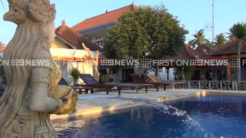 Queensland dad Peter Maynard was staying at the Nusa Indah bungalows in Nusa Lembongan, off the coast of Bali. (9NEWS)