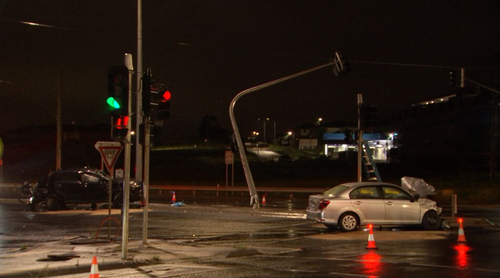 A 37-year-old man is fighting for life after being stabbed while sitting in his car in Melbourne's south-east. The 37-year-old drove away from the 52-year-old when he collided with another car at an intersection about two kilometers away in Cranbourne North.