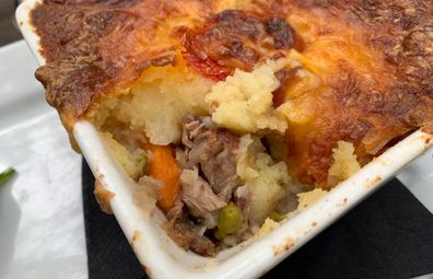 Megalong Valley Tearooms slow roasted lamb shoulder shepherd's pie with cheesy crust