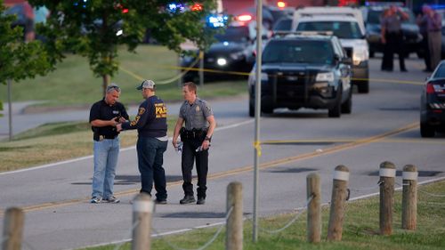 The suspected gunman, 28-year-old Alexander Tilghman, was armed with a pistol. Picture: AP